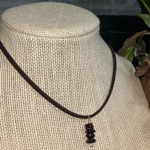 Garnet crystal necklace